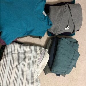 Mixed Casual Tops Bundle in Teal, Gray, Navy & Stripe